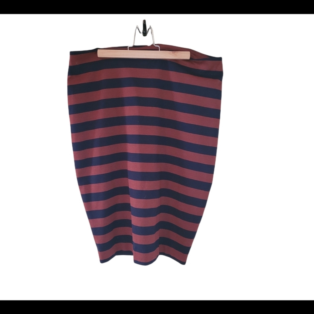 The Limited brown and blue striped skirt. - Picture 1 of 10
